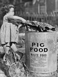 Pig food swill bin © IWM 1943