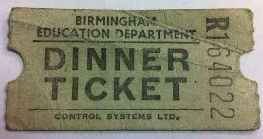 School dinner ticket