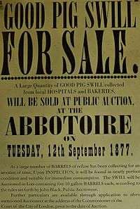 Pig swill auction poster @ Wikipedia
