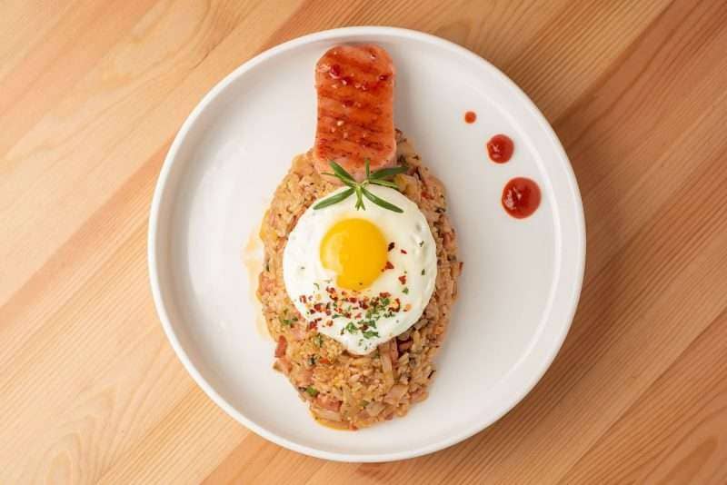 Spam fried rice with egg at Spoon by H