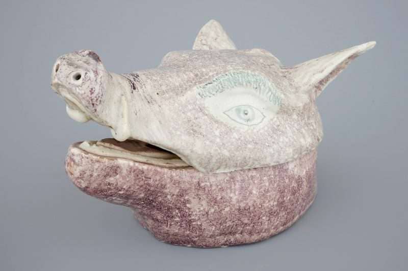 A French faience boar's head tureen