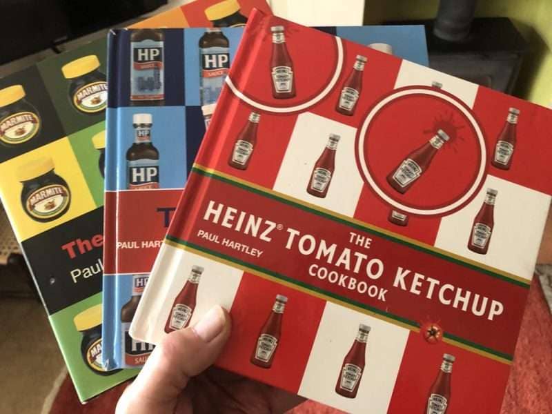English Condiment cookbooks inc. Heinz ketchup, HP brown sauce & Marmite